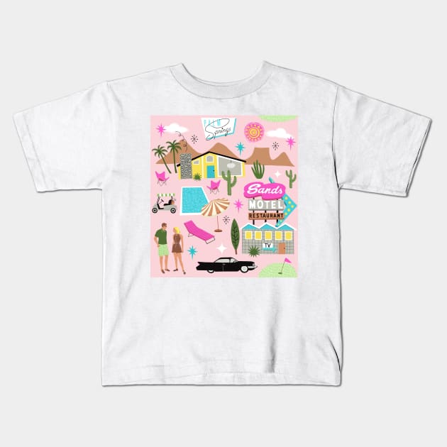 Palm Springs Pop Kids T-Shirt by Ruby Ritz